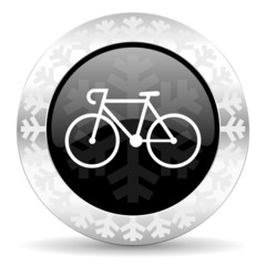 bicycle christmas icon