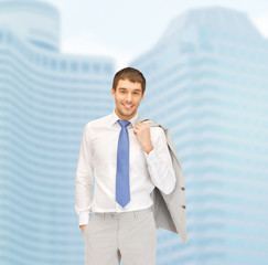 handsome businessman in suit