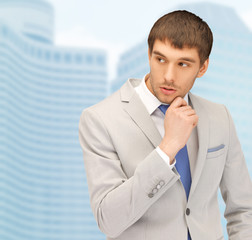 pensive businessman