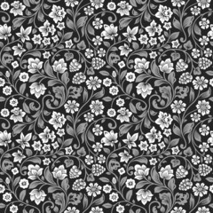 Vector seamless vintage floral pattern.