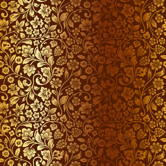 Vector seamless vintage floral pattern