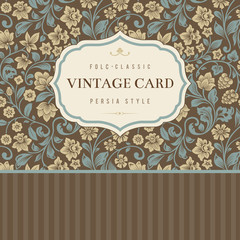 Classical vector vintage card.