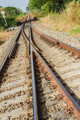 Fototapeta premium Railway tracks at junction