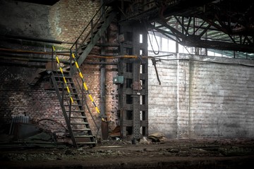 Abstract detail of rusty stairs