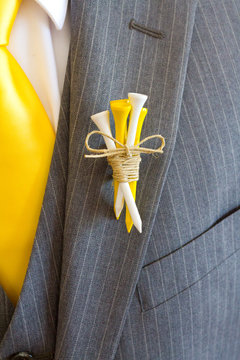 Groom Golf Tee Boutineer