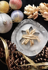 star-shaped in the ice