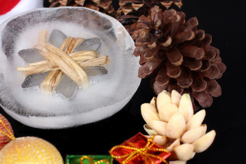 star-shaped in the ice