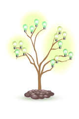 Obraz premium light bulb tree