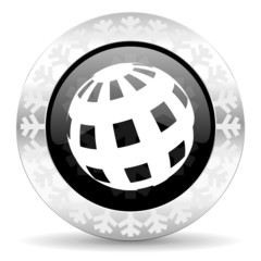 earth christmas icon