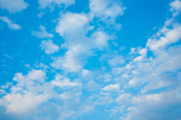 clouds and blue sky on a sunny day