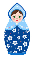 Russian tradition matryoshka dolls in vector