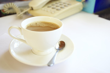 cup of coffee on table