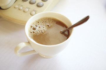 cup of coffee on table