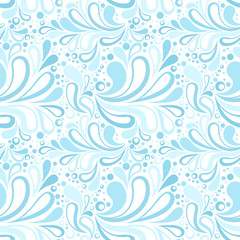 Repeating winter frost seamless pattern