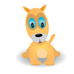 Cute dog vector illustration