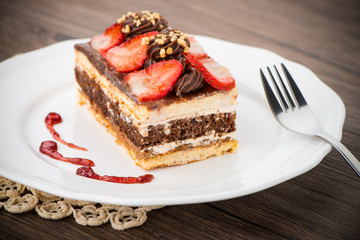 Chocolate strawberry cake