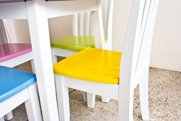 color of chairs with the table