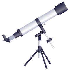 Telescope on a white background