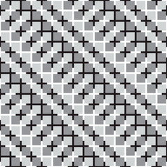 Waving Squares, Optical Illusion, Vector Seamless Pattern
