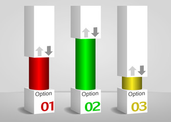 Infographic Design Template, Numbered Banners Boxes.