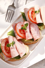 Sandwich with ham
