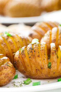 Accordion baked potatoes