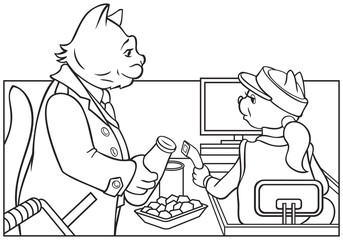 Animal Supermarket cash desk