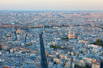 Fototapeta na wymiar Widok z lotu ptaka Paryżu