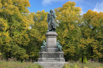 Carl Linnaeus Monument in Stockholm, Sweden