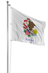 3D Illinois Flag