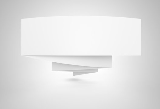 Werbebanner gefaltet - Wei&szlig;