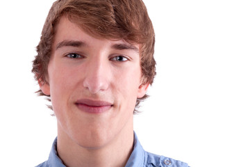 Portrait of young man with shirt