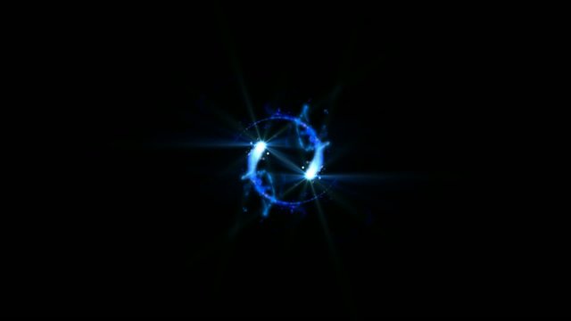 glowing particles