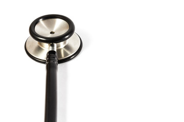 head of black stethoscope