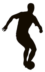 Soccer player detailed vector silhouette. Sports design