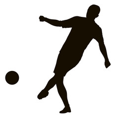 Soccer player detailed vector silhouette. Sports design
