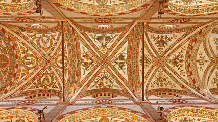 Verona - Ceiling of church Santa Anastasia