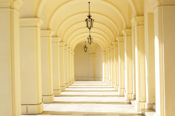 Hallway with arcades, Vienna, Austria