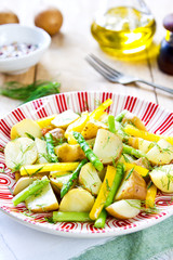 Potato with Herb and Asparagus salad