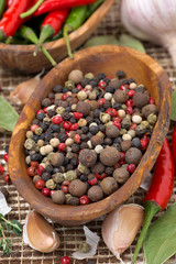 bowl with assorted hot peppers
