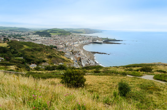 Aerial view of Aberystwyth - Wales, United Kingdom