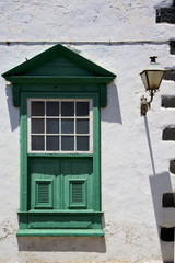 street lamp lanzarote abstract  window   green in the w