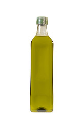 Olive oil bottle isolated over white background