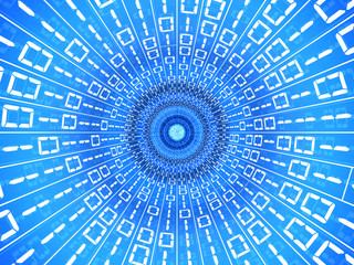 Digital data flowing