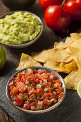 Homemade Pico De Gallo Salsa and Chips