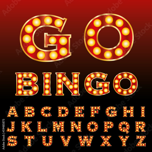 "red bingo font" Stock image and royaltyfree vector files on Pic 59485875