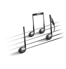 Abstract musical background with notes. Vector illustration