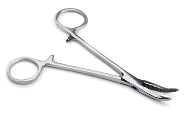 Steel curved forceps