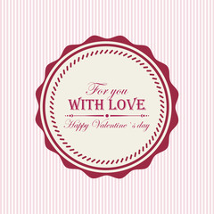 Valentine's Day label