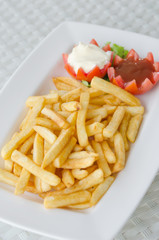 french fries on dish